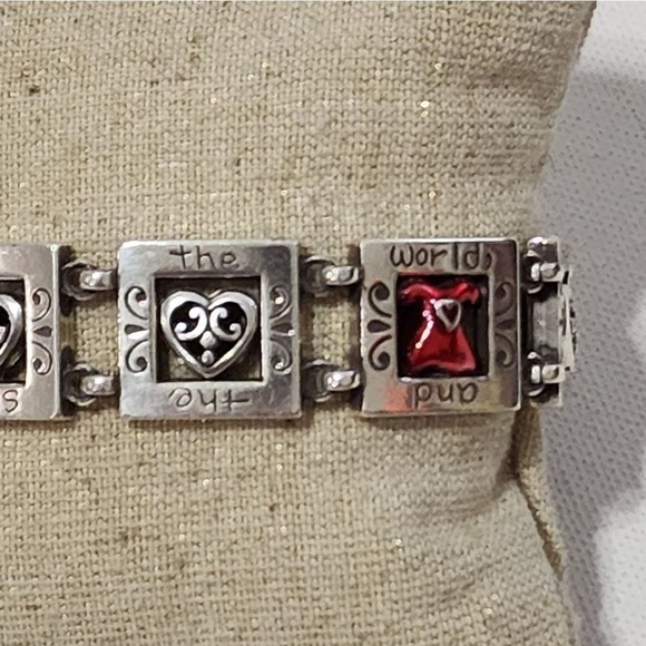 BRIGHTON red dress breast cancer awareness bracelet‎ - Picture 3 of 6